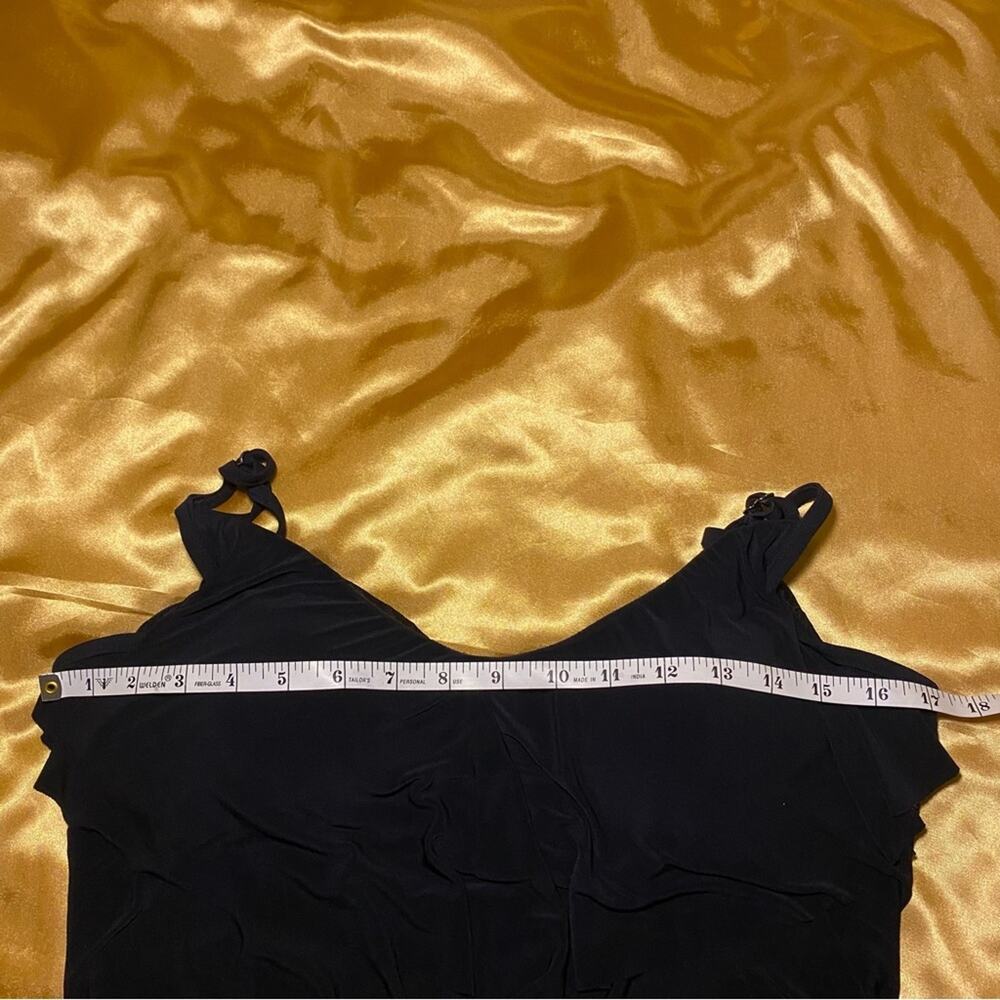 Black Layered Ruffle Flowy Tank Top - Picture 6 of 7